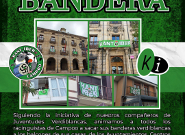 Kant-Iber anima a la sociedad campurriana a colgar la bandera verdiblanca para apoyar al Racing