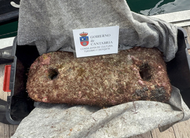 Localizada un ancla l�tica en aguas de Castro Urdiales