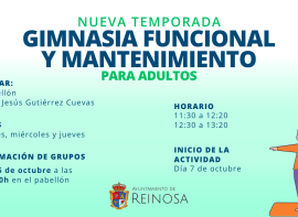 Reinosa ampl�a a tres d�as semanales las clases gratuitas de gimnasia de mantenimiento