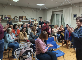 Requejo acogi la proyeccin del documental 'Trashumantes. Suso & Eliseo'