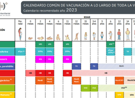 El SCS lanza un portal web con información de todas las vacunas del calendario común a lo largo de toda la vida