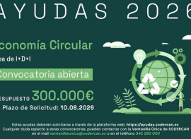 SODERCAN convoca ayudas por 300.000 euros para proyectos de I+D de econom�a circular